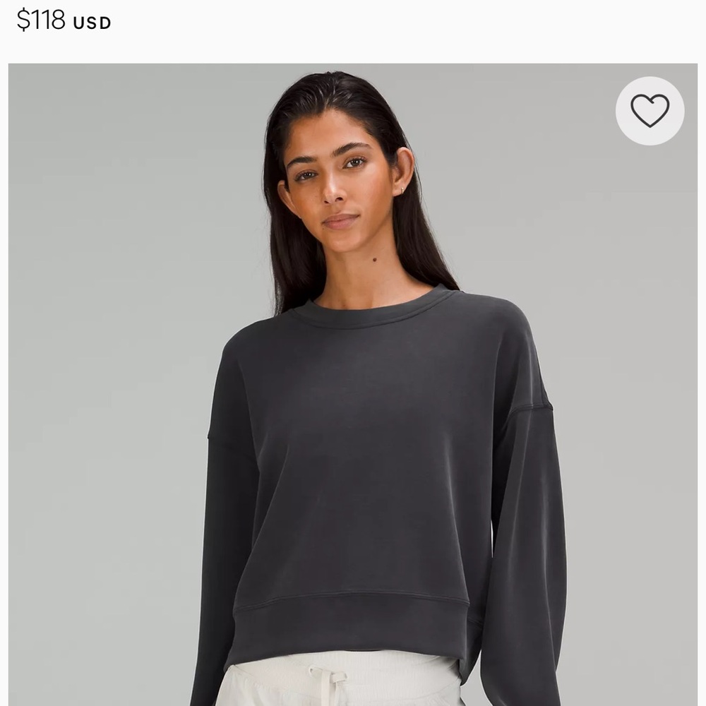 Lululemons softstreme perfectly oversized cropped crew